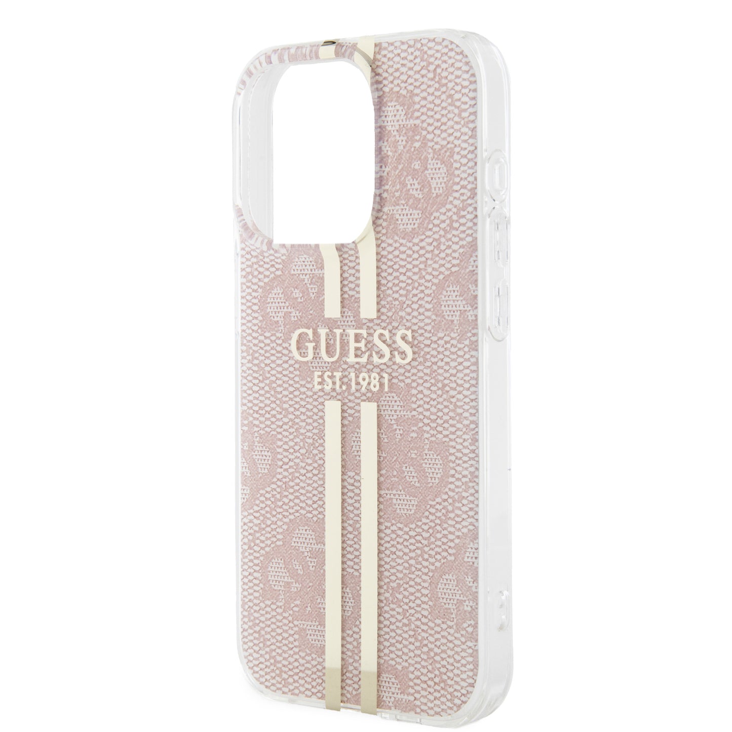 Case Guess Brillos Rosa para iPhone 15 - Funda de Lujo y Estilo