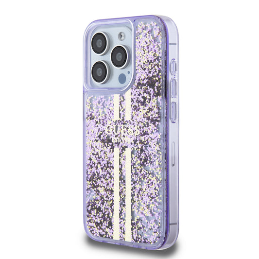 Case Guess Guittler Dorado y Morado iPhone 15 Pro
