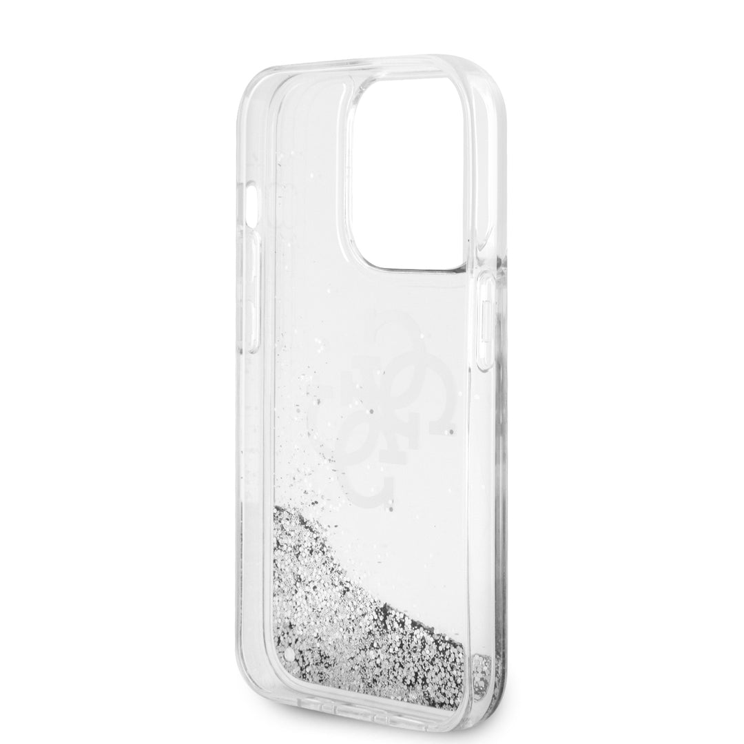 Funda Guess TPU Brillantina Plata 4G para iPhone 15 Pro