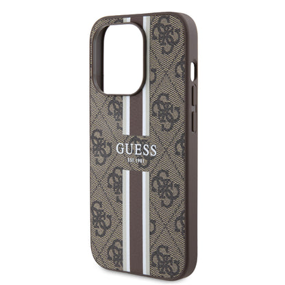 Case Guess 4G Pista Café para iPhone 15 Pro | Estilo Clásico y Protección Elegante