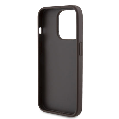 Case Guess 4G Pista Café para iPhone 15 Pro | Estilo Clásico y Protección Elegante