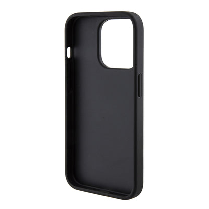 Case Guess 4G Logo Triángulo Stand para iPhone 15 Pro - Funda Negra y Moderna