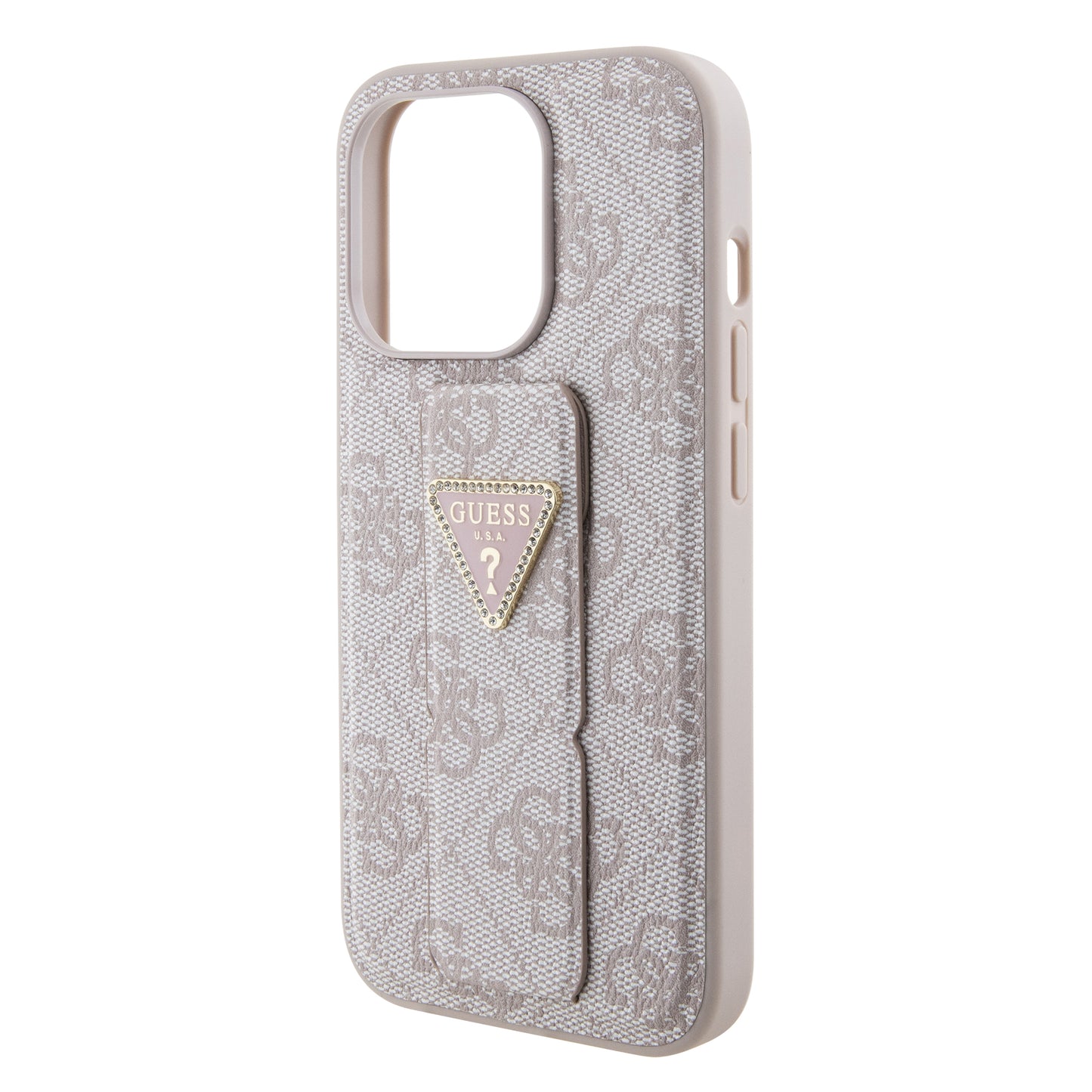 Case Guess 4G Logo Triángulo para iPhone 15 Pro Rosa | Estilo y Protección