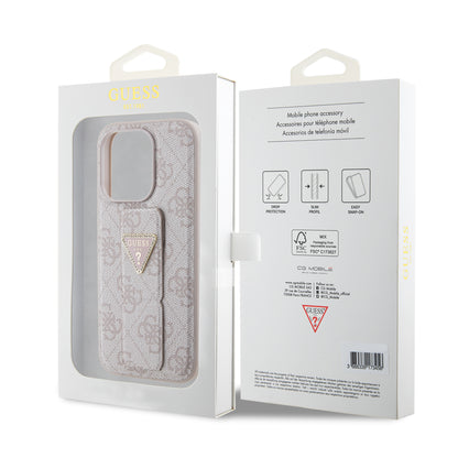 Case Guess 4G Logo Triángulo para iPhone 15 Pro Rosa | Estilo y Protección