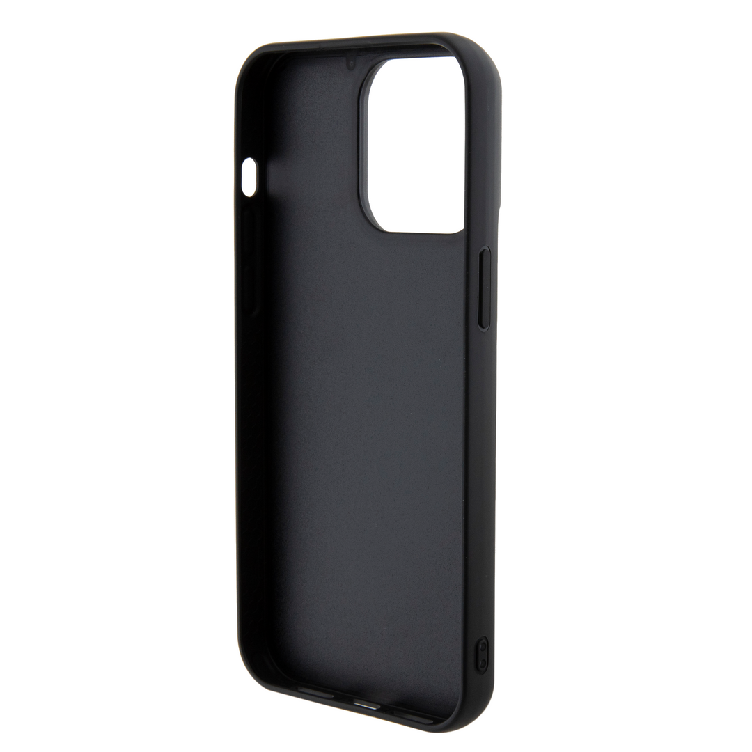 Funda Guess Lentejuela con Logo Metálico para iPhone 15 Pro Negro - Elegancia y Protección