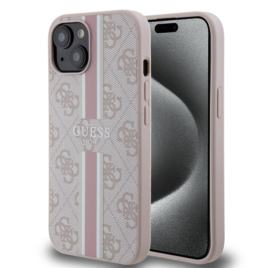 Case Guess 4G Pista Rosa para iPhone 15 | Estilo y Protección de Lujo