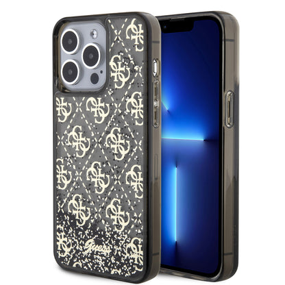 Funda Guess 4G Brillantina para iPhone 15 Pro Max – Negra | Case Original y Premium
