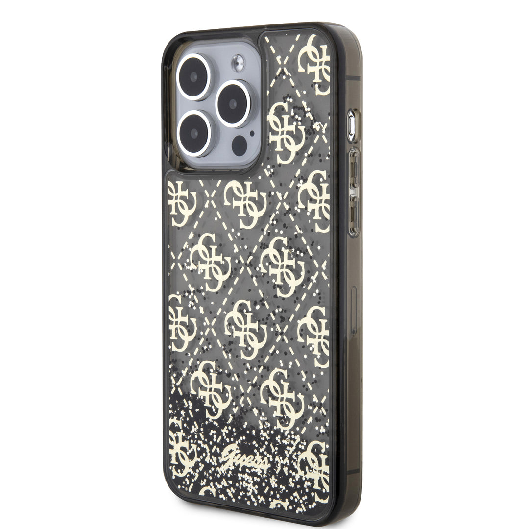 Funda Guess 4G Brillantina para iPhone 15 Pro Max Negro