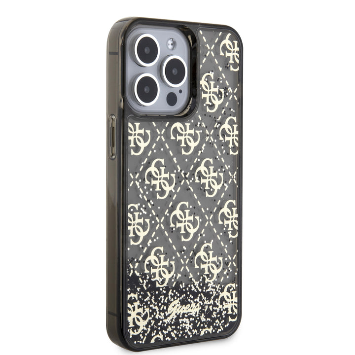 Funda Guess 4G Brillantina para iPhone 15 Pro Max Negro