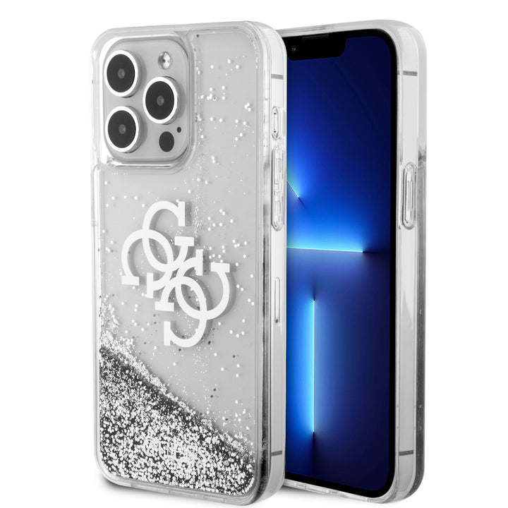 Funda Guess TPU Brillantina Transparente para iPhone 15 Pro Max
