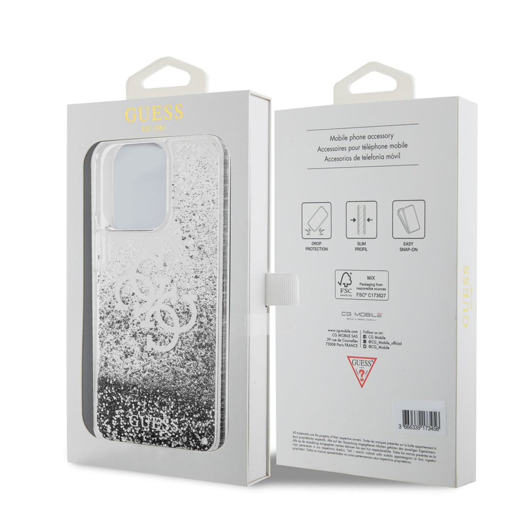 Funda Guess TPU Brillantina Transparente para iPhone 15 Pro Max