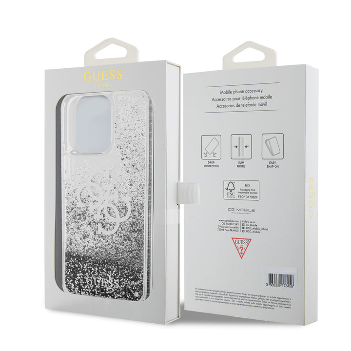Funda Guess TPU Brillantina Transparente para iPhone 15 Pro Max