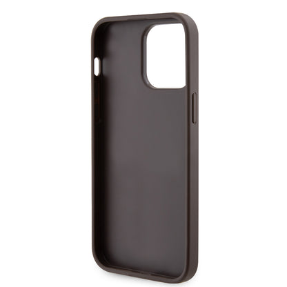 Case Guess 4G Pista para iPhone 15 Pro Max Café | Estilo y Protección Premium