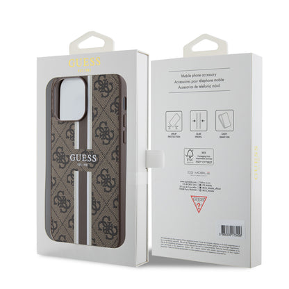 Case Guess 4G Pista para iPhone 15 Pro Max Café | Estilo y Protección Premium