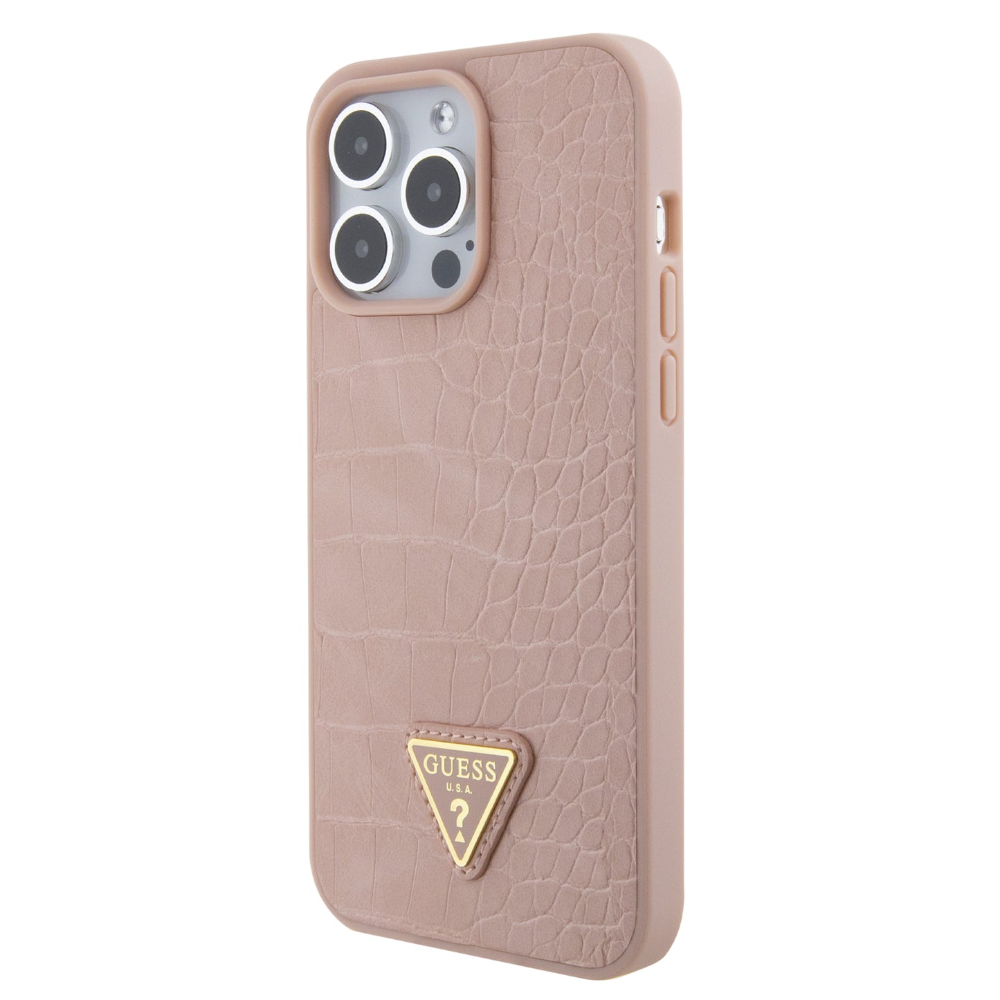 Case Guess Cocodrilo Rosa para iPhone 15 Pro Max | Estilo Elegante y Protección de Lujo