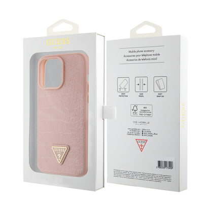 Case Guess Cocodrilo Rosa para iPhone 15 Pro Max | Estilo Elegante y Protección de Lujo