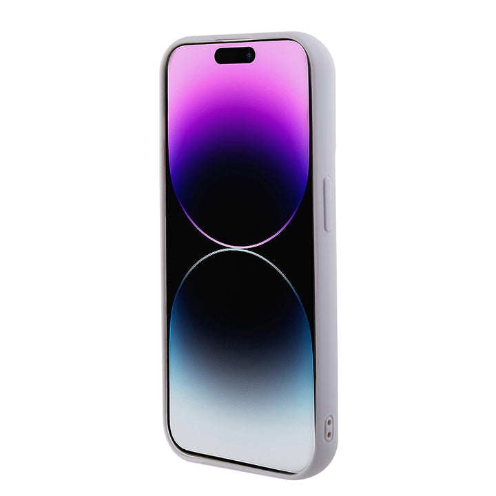 Funda Guess Acolchado para iPhone 15 Pro Max - Morado con Logo Clásico