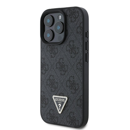 Funda Guess 4G Triángulo MagSafe para iPhone 16 Pro – Negro | Case Original Premium