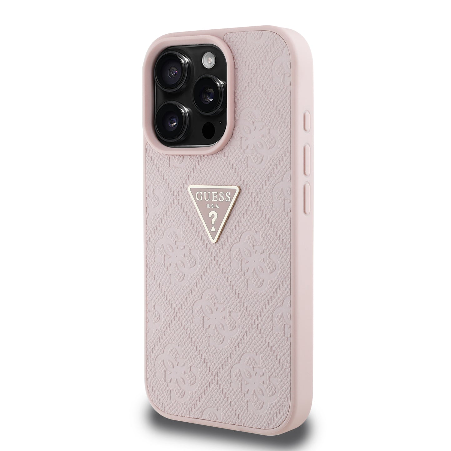 Case Guess 45 Triángulo iPhone 16 Pro Rosa | Estilo y Protección Exclusiva