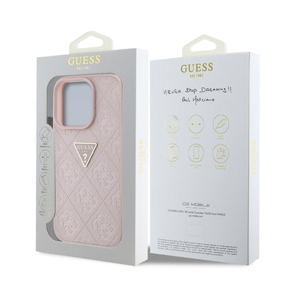 Case Guess 45 Triángulo iPhone 16 Pro Rosa | Estilo y Protección Exclusiva