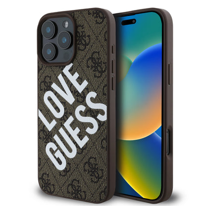 Funda Guess 4G Logo Café para iPhone 16 Pro Max | Diseño Elegante