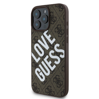 Funda Guess 4G Logo Café para iPhone 16 Pro Max | Diseño Elegante