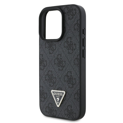 Funda Guess 4G Triángulo Negra para iPhone 16 Pro Max | Diseño Original