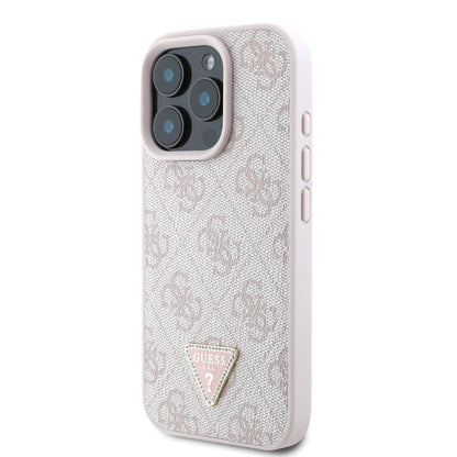 Funda Guess 4G Triángulo Rosa para iPhone 16 Pro Max | Diseño Original