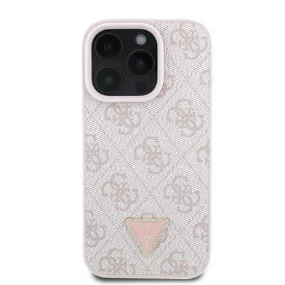 Funda Guess 4G Triángulo Rosa para iPhone 16 Pro Max | Diseño Original
