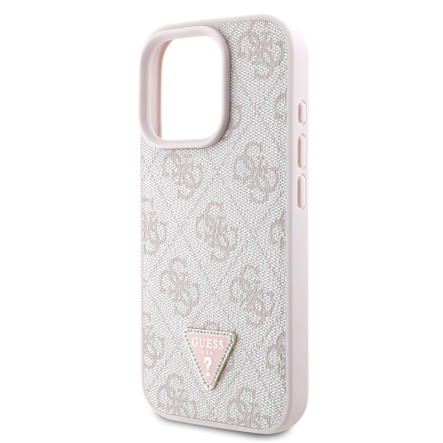 Funda Guess 4G Triángulo Rosa para iPhone 16 Pro Max | Diseño Original