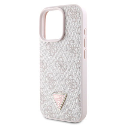 Funda Guess 4G Triángulo Rosa para iPhone 16 Pro Max | Diseño Original