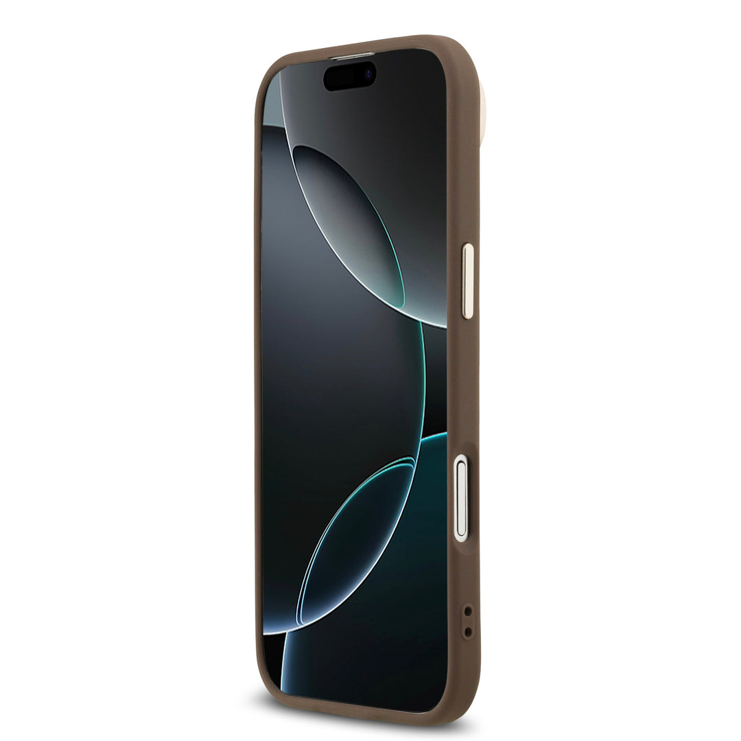 Funda Guess Original iPhone 17 Air Piel Logo 4G Café