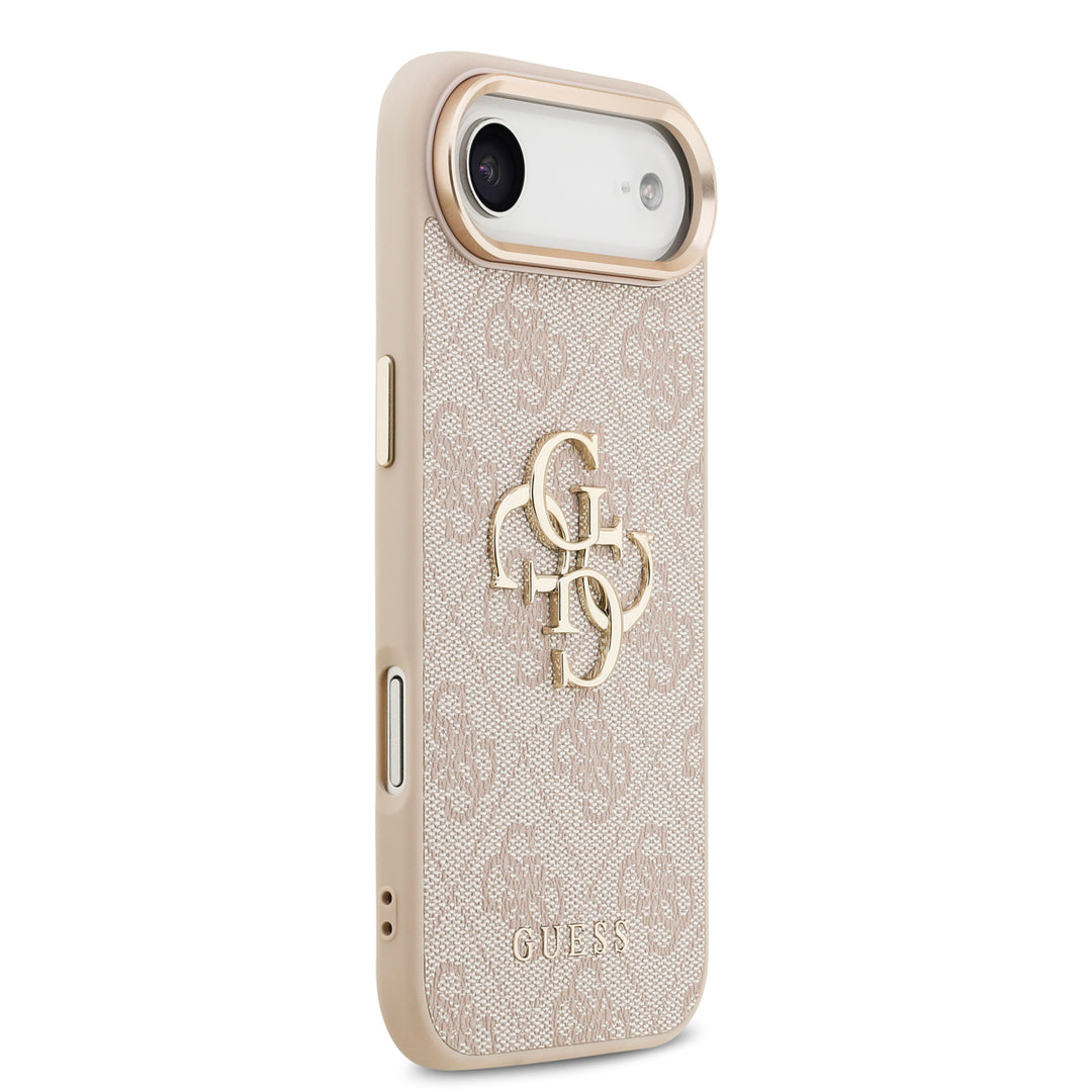 Funda Guess Original iPhone 17 Air Piel Logo 4G Rosa