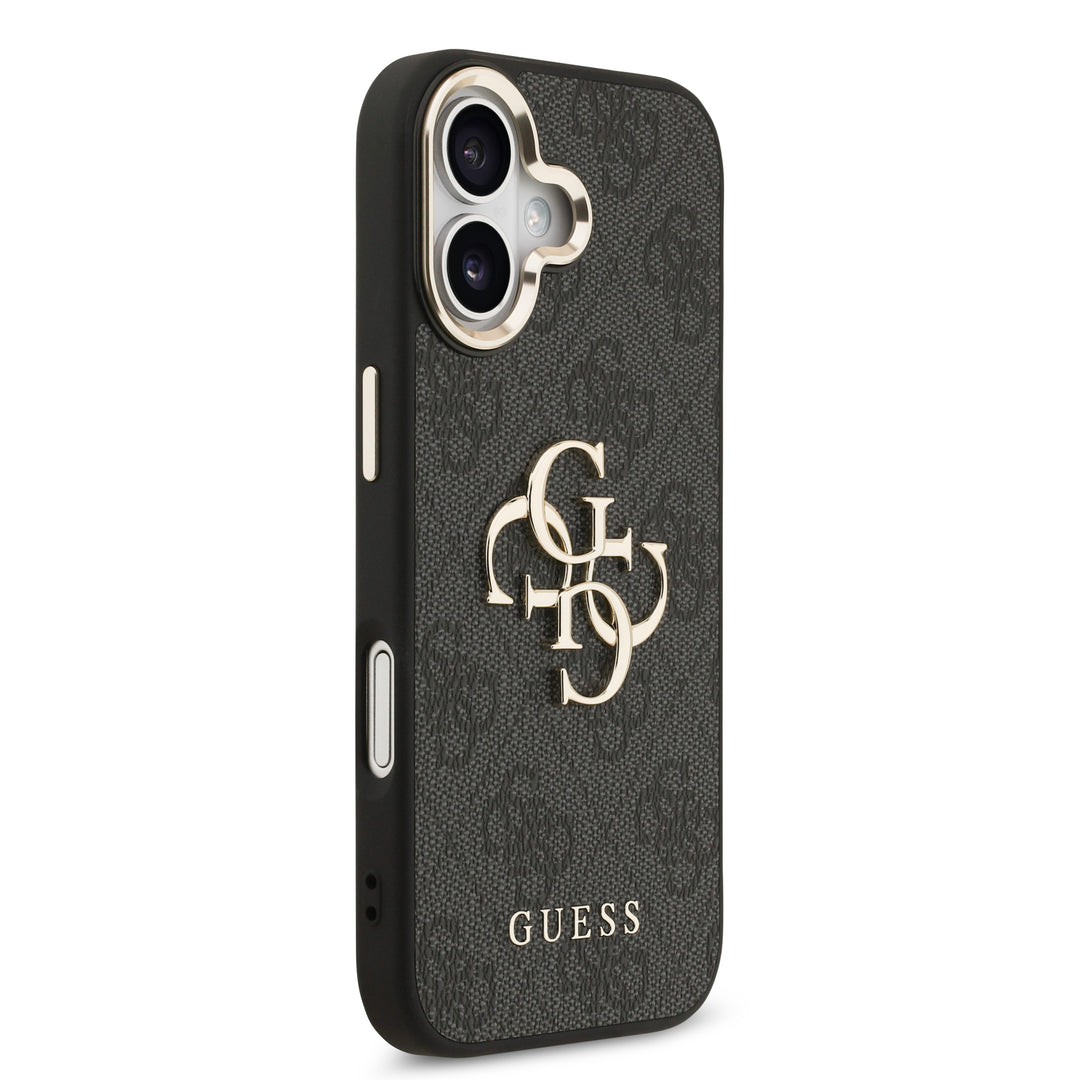Funda Guess Original iPhone 17 Piel Logo 4G Negra