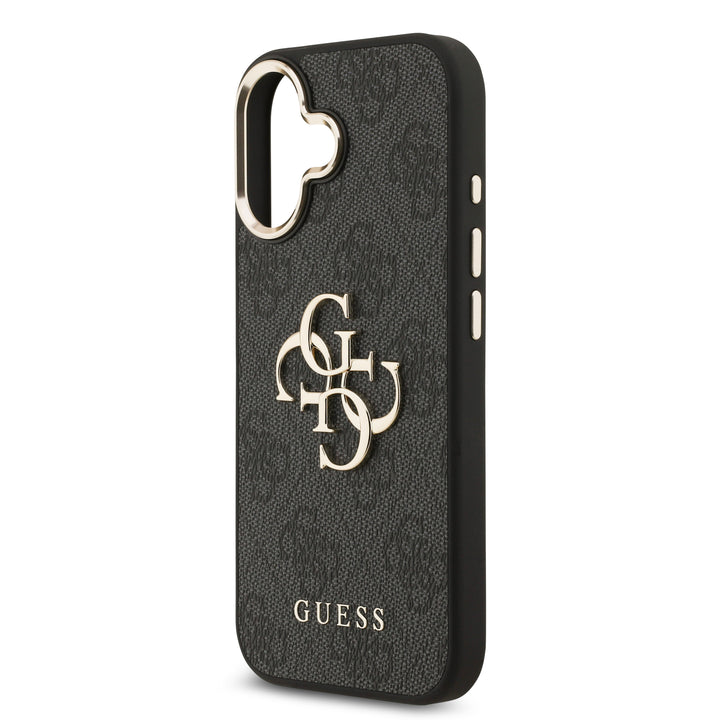 Funda Guess Original iPhone 17 Piel Logo 4G Negra