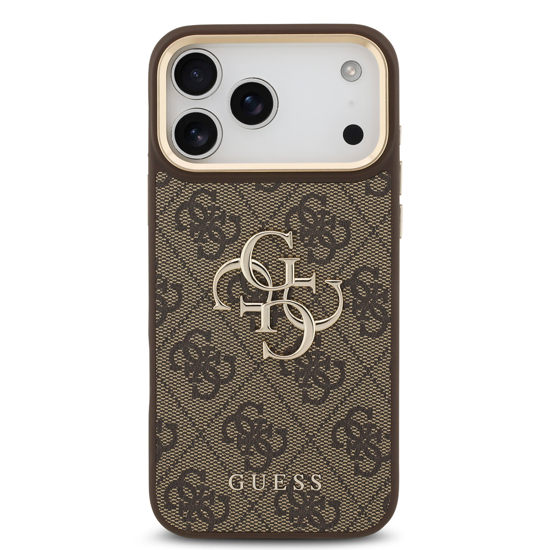Funda Guess Original iPhone 17/18 Pro Piel Logo 4G Café