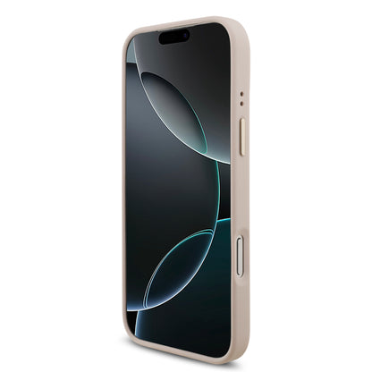 Funda Guess de Piel Rosa con Gran Logotipo 4G Dorado para iPhone 17 Pro | Case Original de Lujo