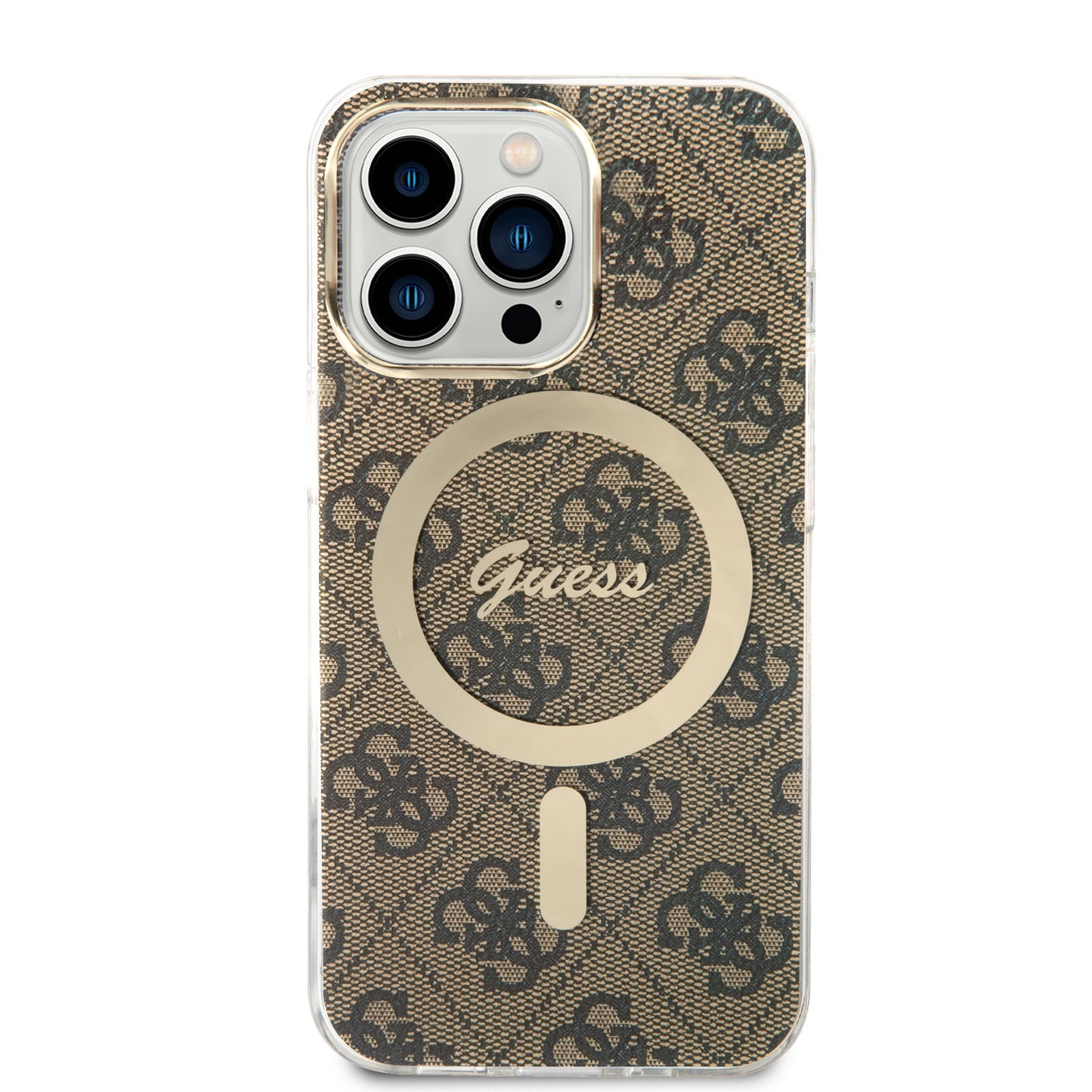 Case Guess 4G MagSafe para iPhone 13 Pro Café - Elegancia y Protección