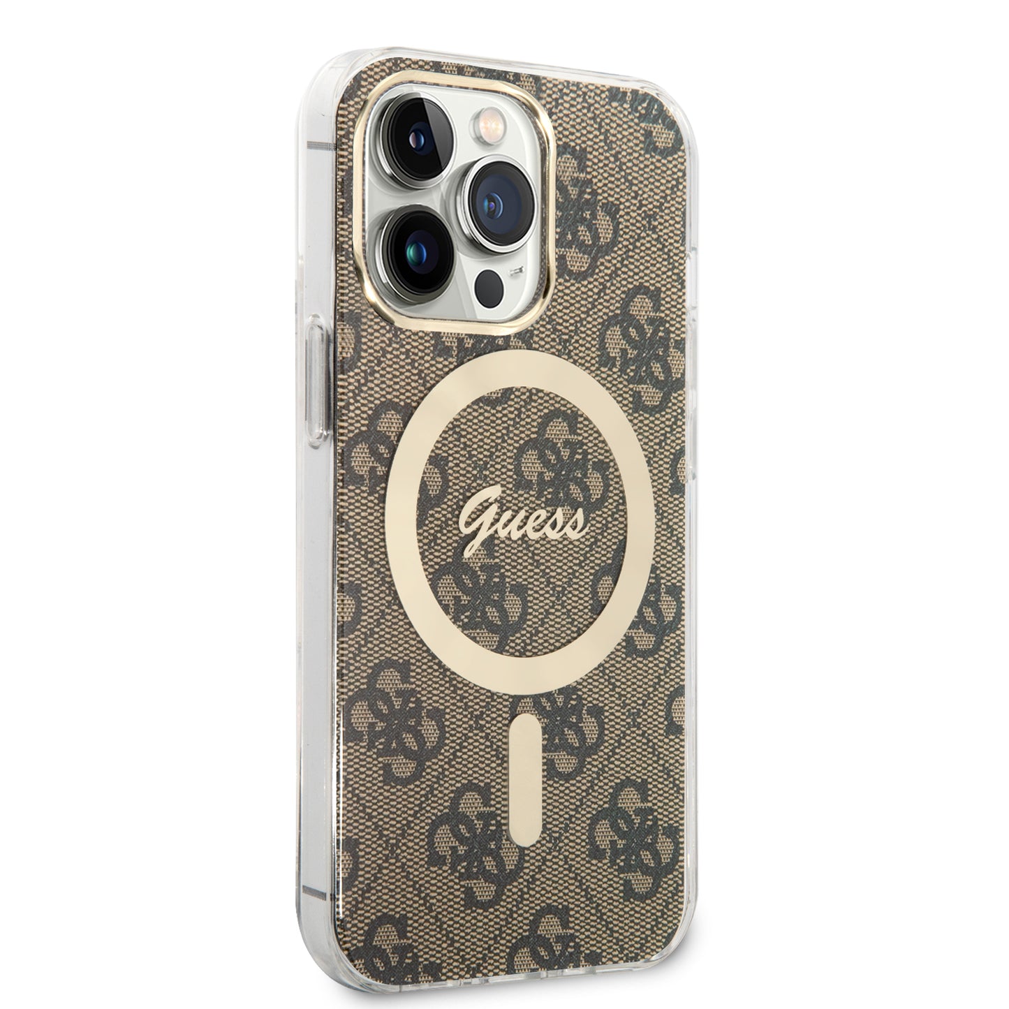 Case Guess 4G MagSafe para iPhone 13 Pro Café - Elegancia y Protección