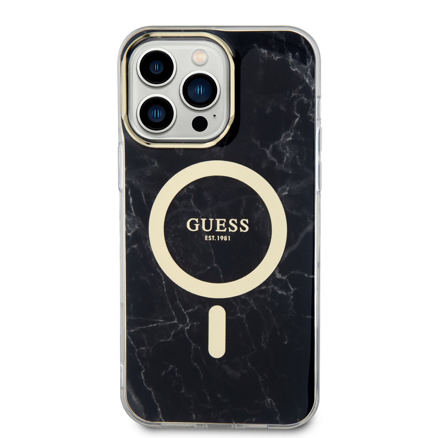 Case Guess Tipo Mármol Negro para iPhone 13 Pro Max - Funda Protectora y Estilizada