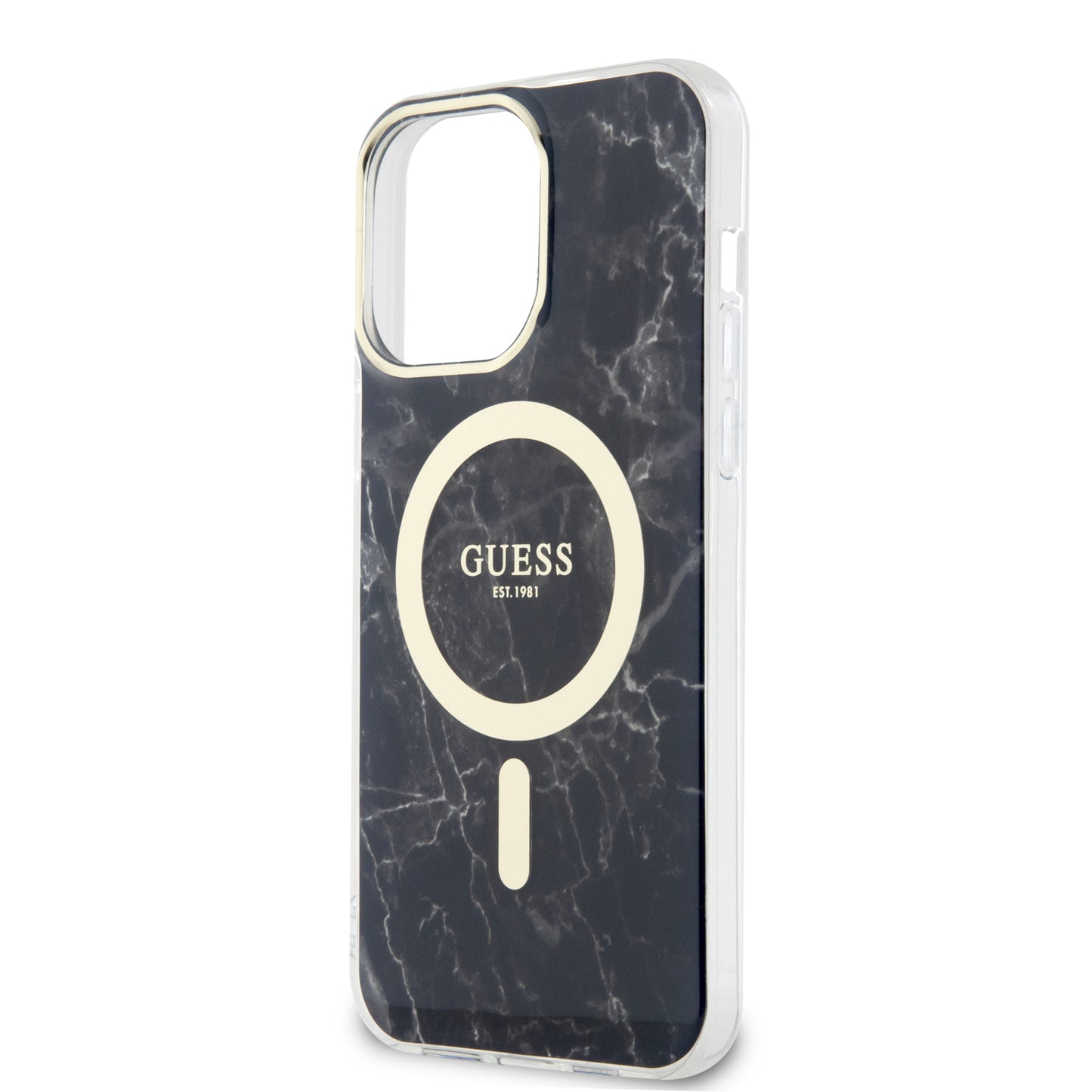 Case Guess Tipo Mármol Negro para iPhone 13 Pro Max - Funda Protectora y Estilizada