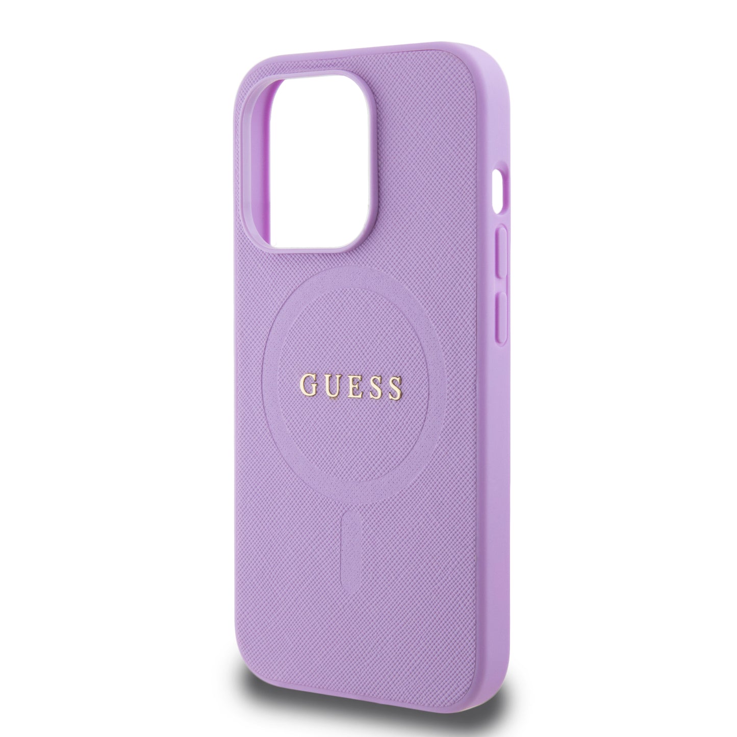 Case Guess Safiano Lila para iPhone 15 Pro | Elegancia y Protección Premium