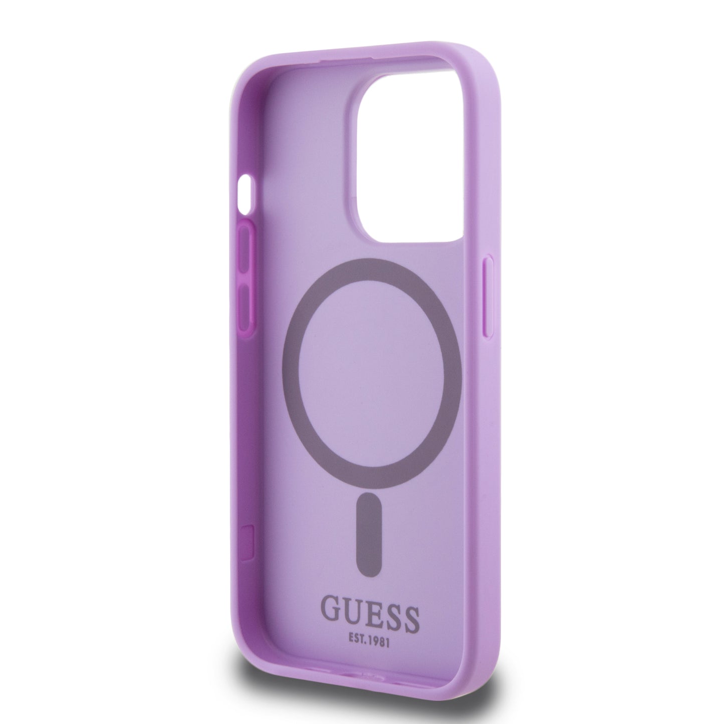 Case Guess Safiano Lila para iPhone 15 Pro | Elegancia y Protección Premium