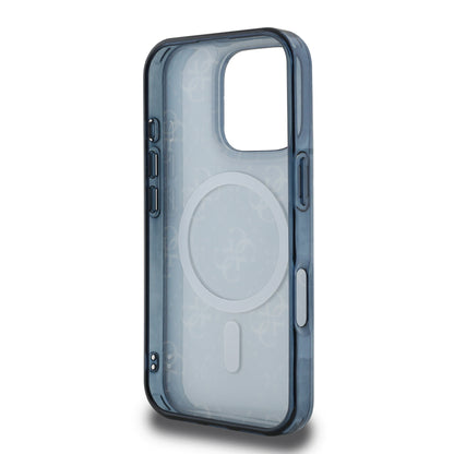 Case Guess MGSF 4G Impreso iPhone 16 Pro Azul - Funda de lujo y protección