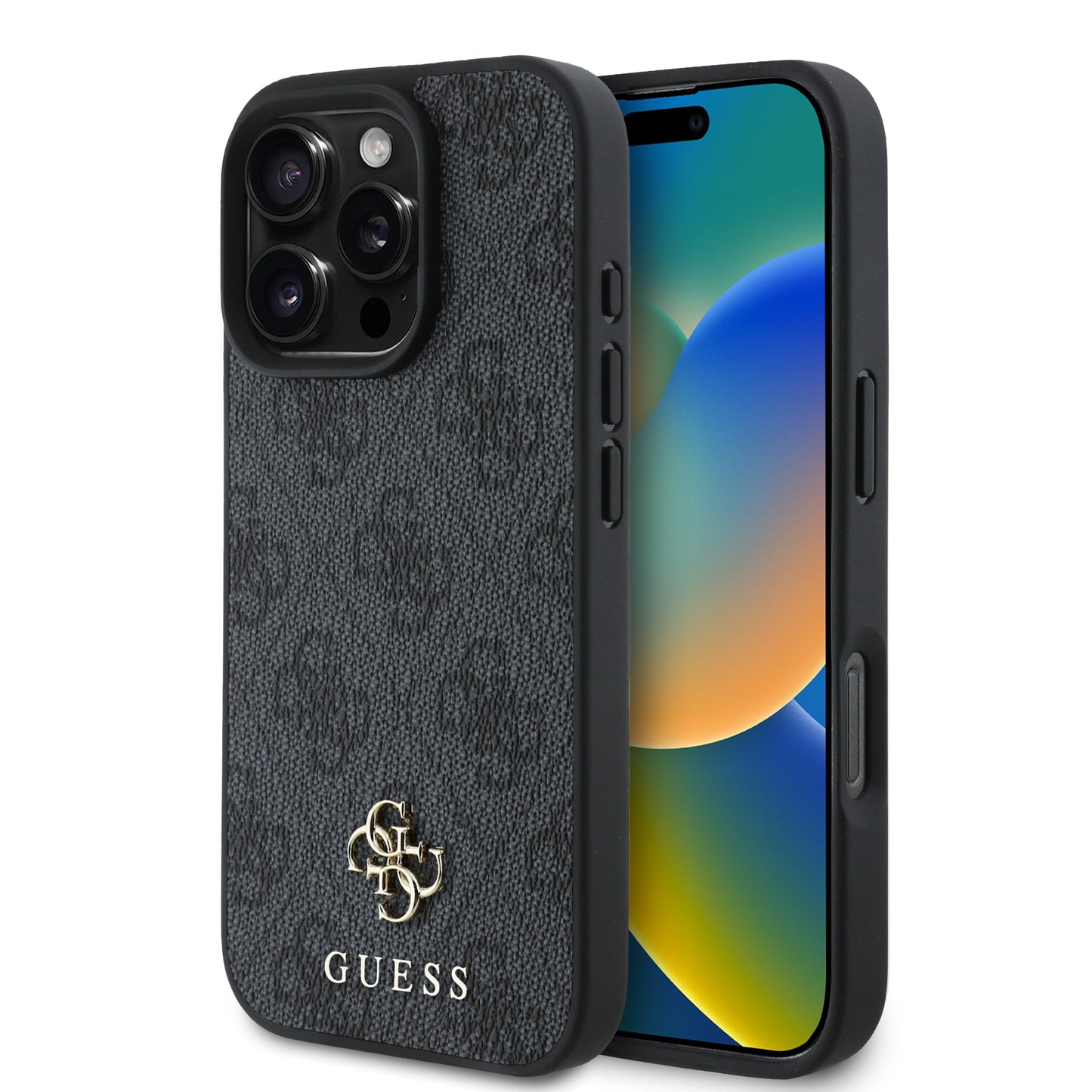 Funda Guess 4G Logo para iPhone 16 Pro - Color Negro | Elegancia y Protección Premium