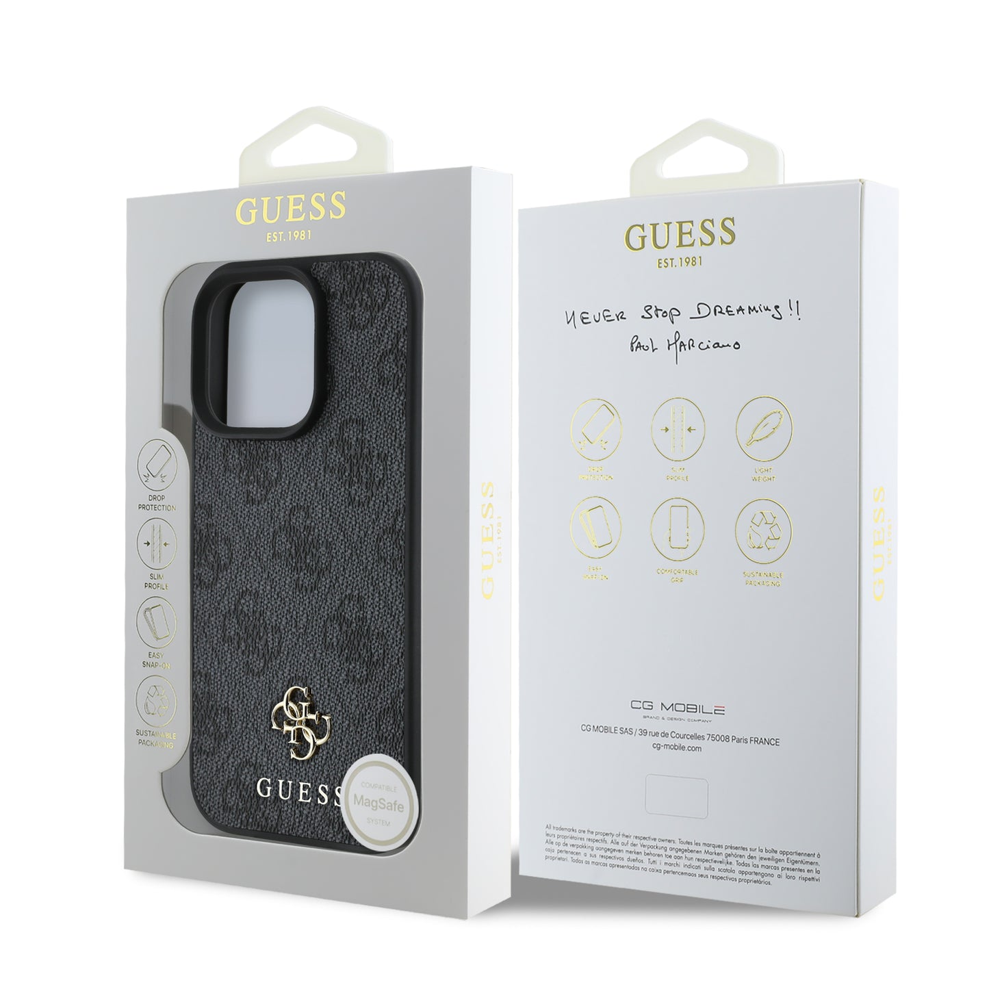 Funda Guess 4G Logo para iPhone 16 Pro - Color Negro | Elegancia y Protección Premium