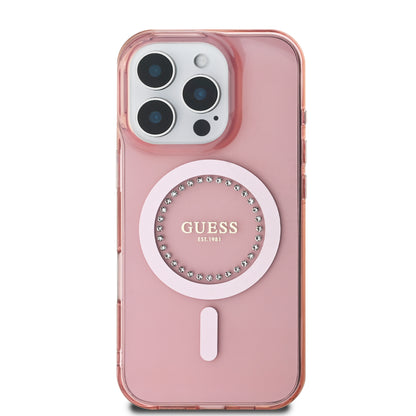 Funda Guess 4G Impreso para iPhone 16 Pro – Rosa | Case Original y Elegante