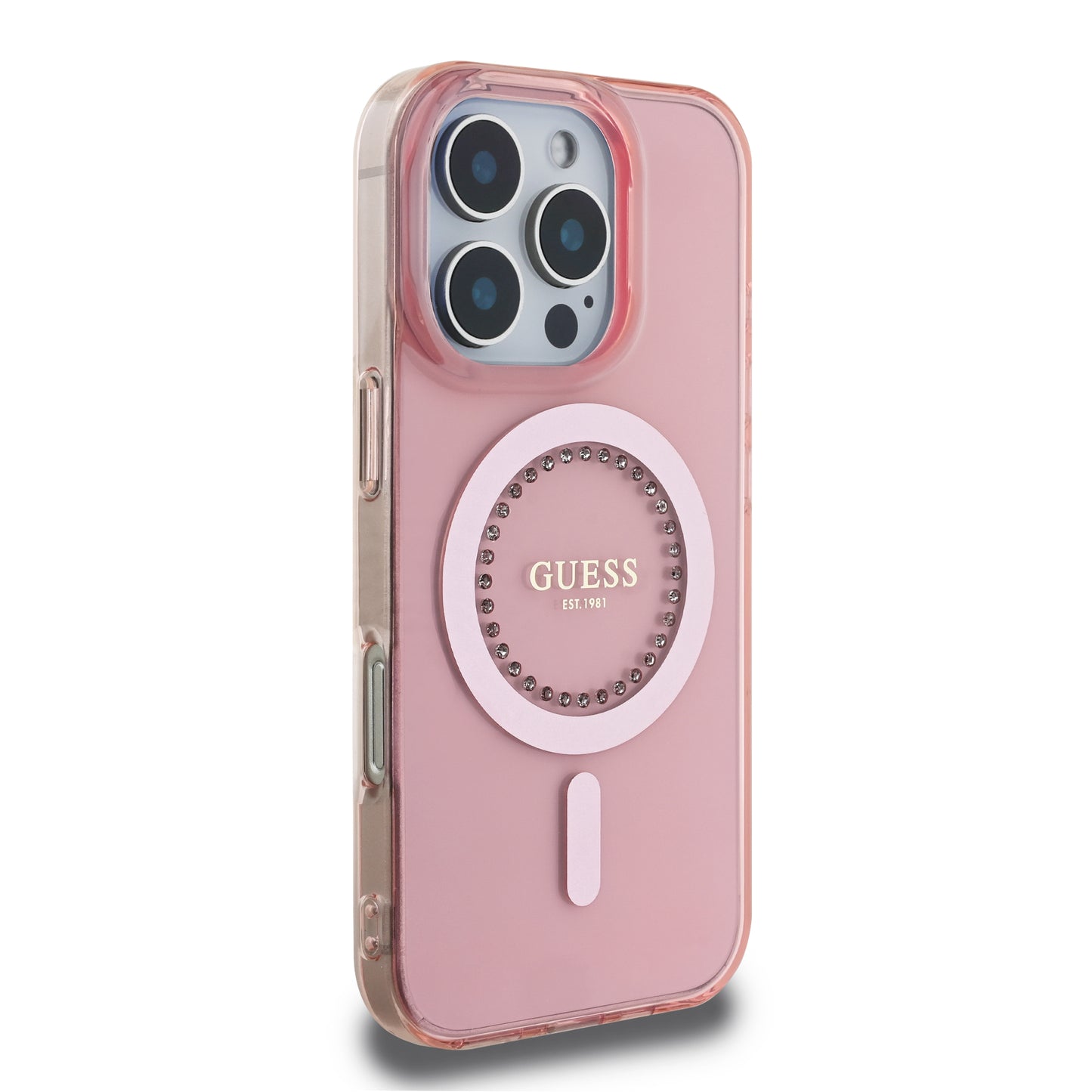 Funda Guess 4G Impreso para iPhone 16 Pro – Rosa | Case Original y Elegante