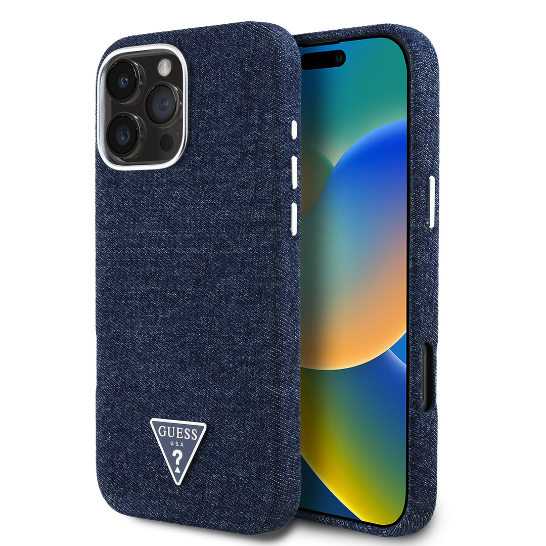 Funda Guess Original iPhone 16 Pro Mezclilla Azul