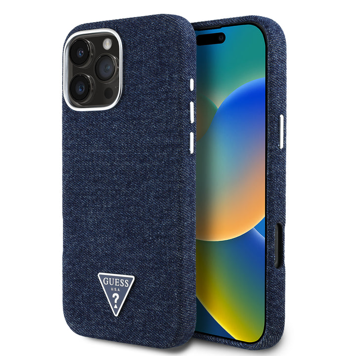 Funda Guess Original iPhone 16 Pro Mezclilla Azul